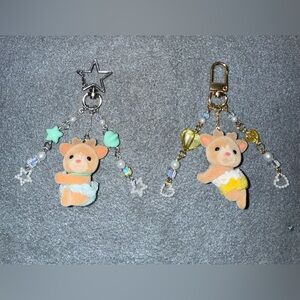 Handmade Calico Critter Keychains/Bag Charms(2)